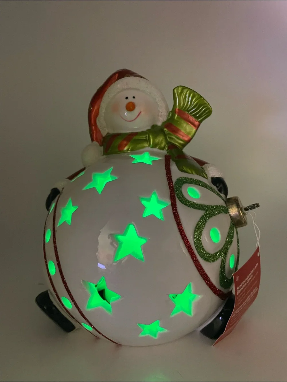 Christmas decoration lights up new tag boxed